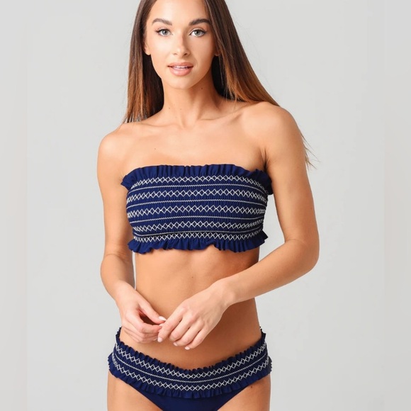 Tory Burch WOMEN'S COSTA BANDEAU BIKINI TOP - Picture 1 of 5